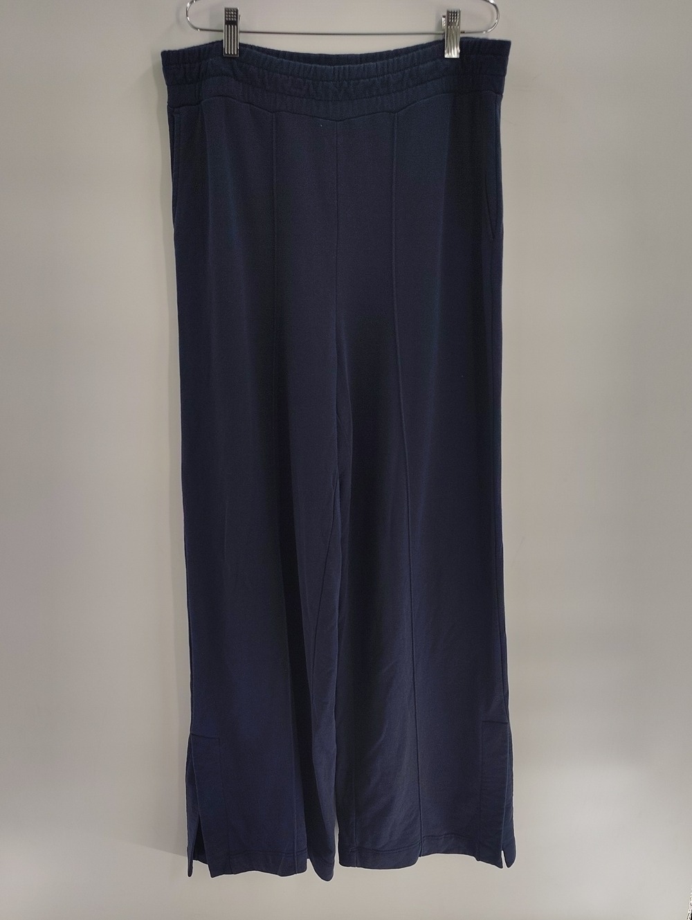 Sweaty Betty Wide Split Leg Lounge Pants Size 12 Navy Blue
